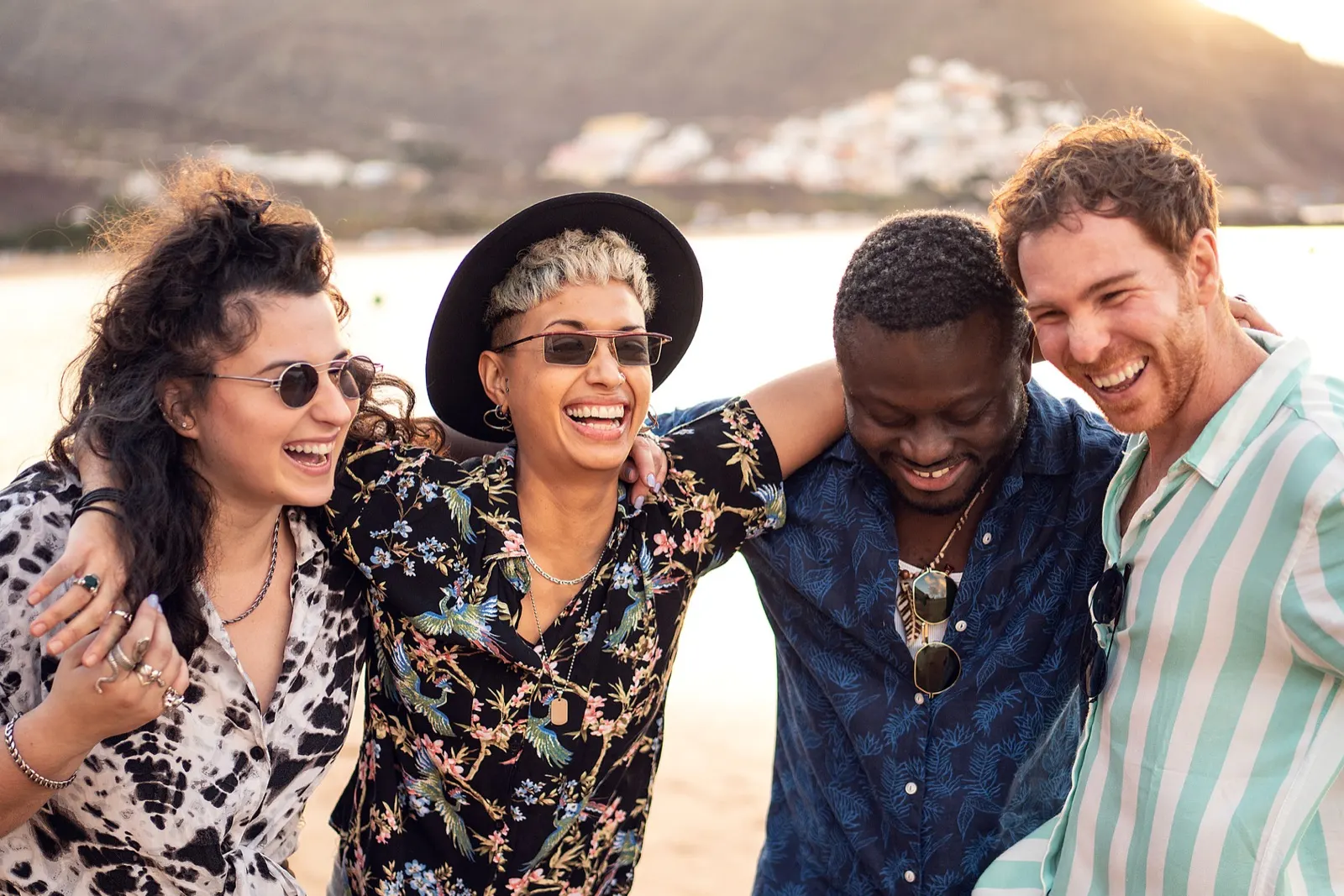 A group of friends travelling